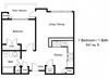 1 bedroom floor plan